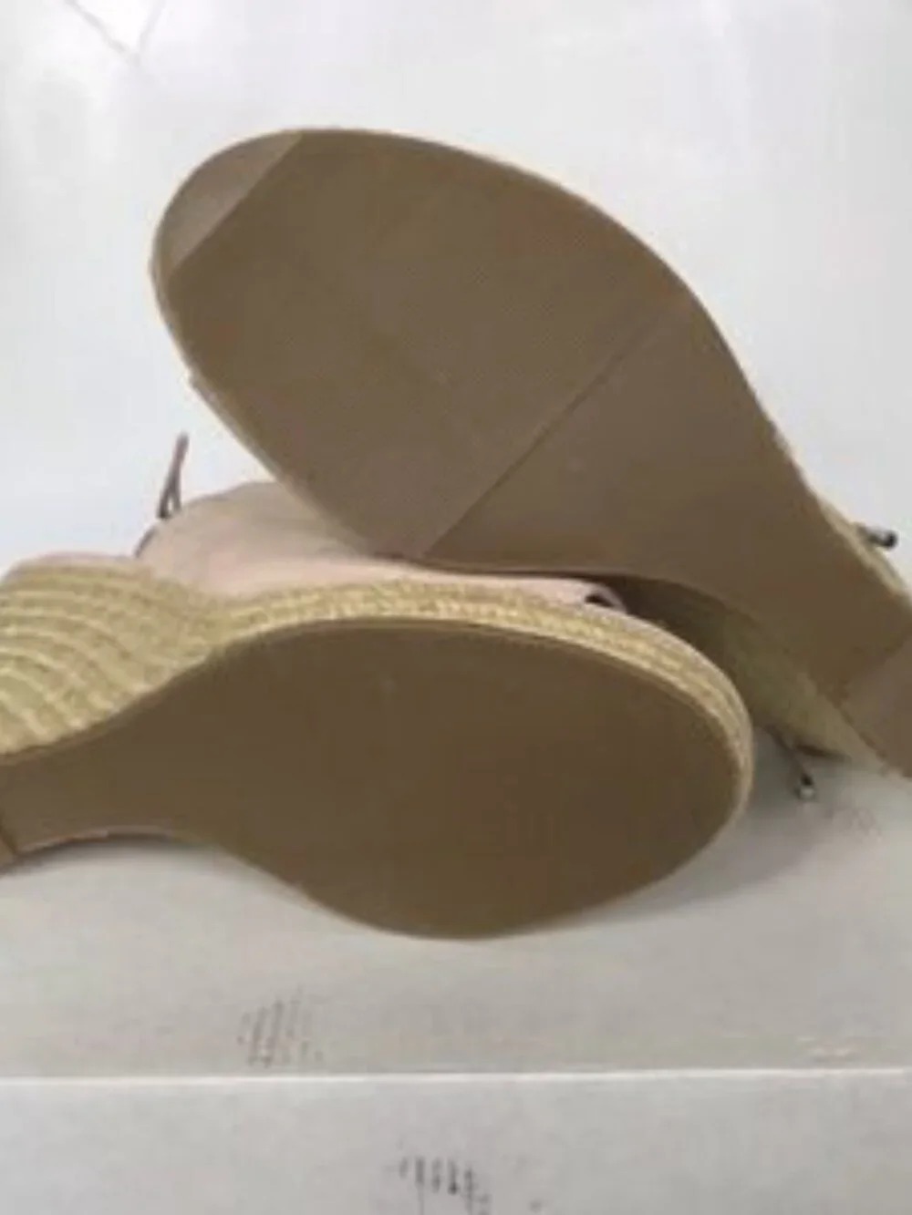 Laurie Felt Suede Peep-Toe Wedge